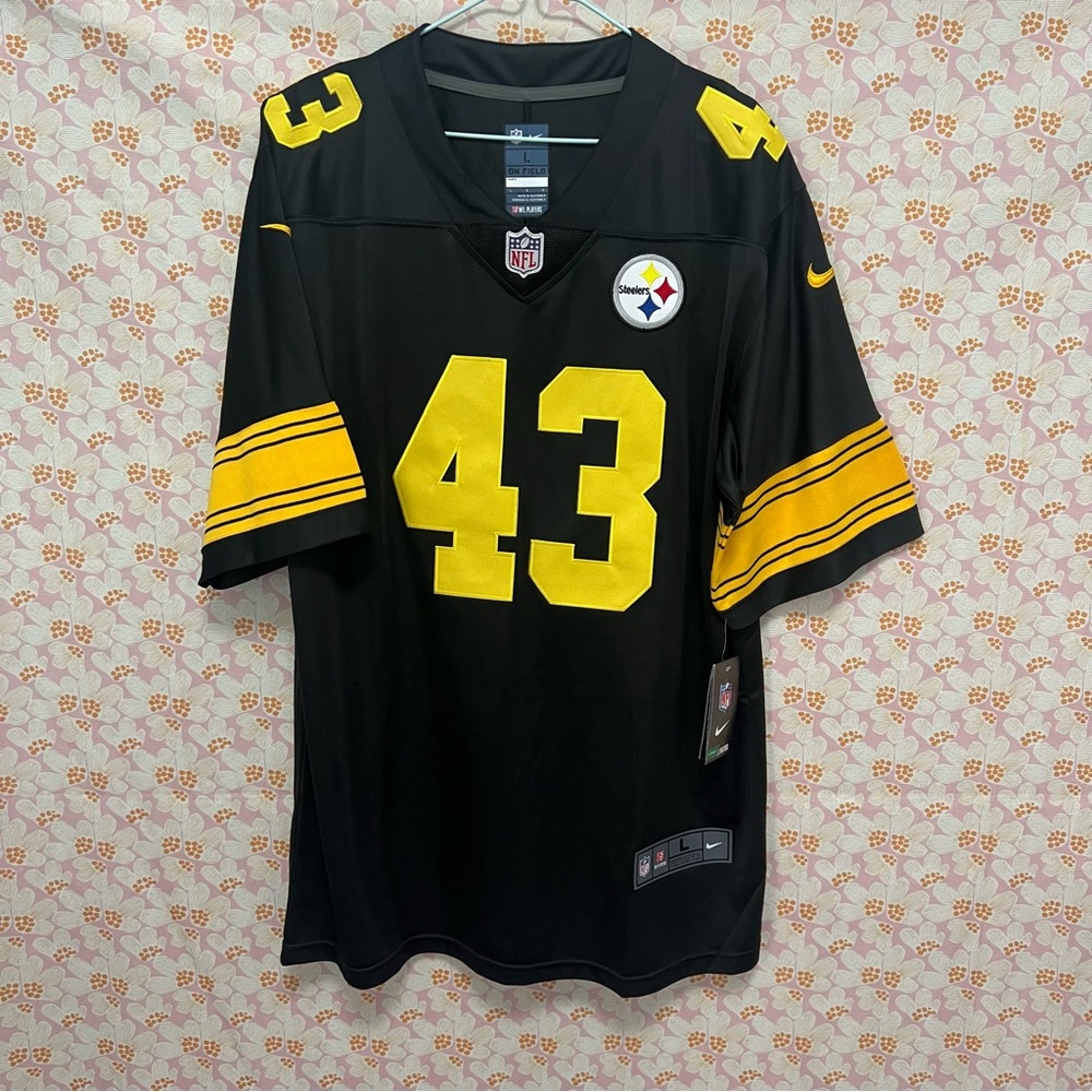 Men's NFL NIKE Pittsburgh Steelers Troy Polamalu Black Retired
Player Jersey